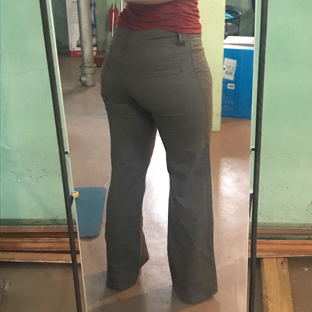 2 for $15/ H&M Brown linen wide leg pants - Picture 2 of 13